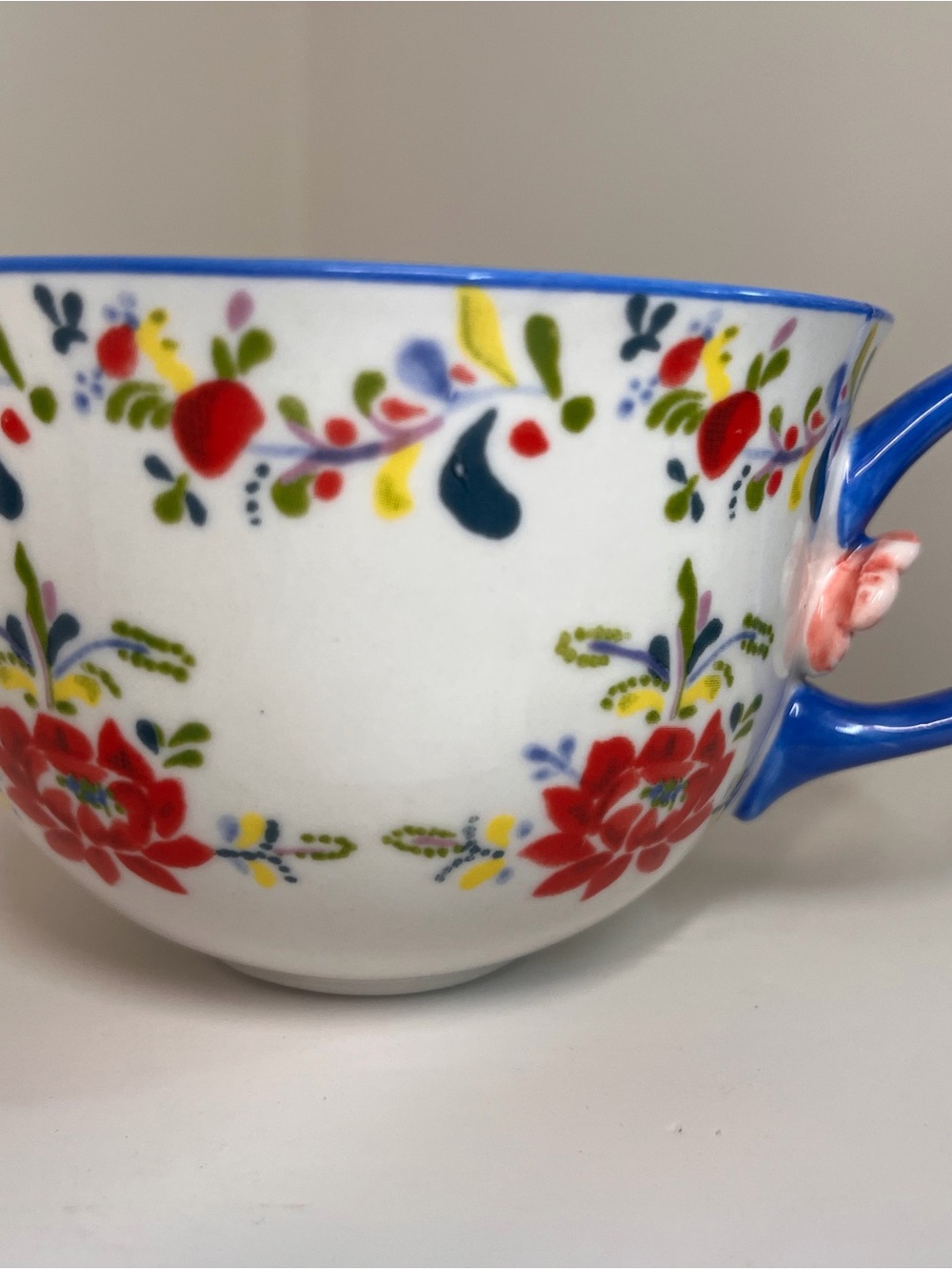 Anthropologie Candiz Floral Ceramic Mug